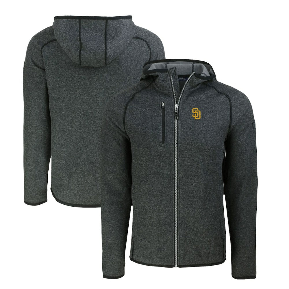 San Diego Padres Cutter & Buck Mainsail Full-Zip Hooded Jacket On Sale