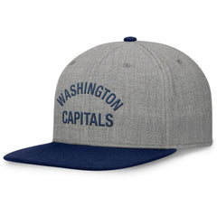 Washington Capitals Fanatics Elements Flat Brim Leather Strapback Hat Heather Gray