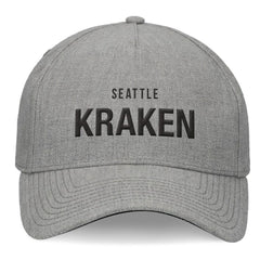 Seattle Kraken Fanatics Elements A-Frame Leather Strapback Hat Heather Gray