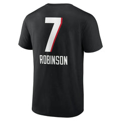 Bijan Robinson Atlanta Falcons Team Wordmark Name & Number T-Shirt Black - NFL