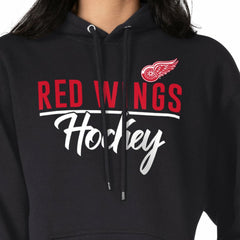 Detroit Red Wings - G-III 4Her by Carl Banks Women's Team Sport Tri-Blend Fleece Hoodie Black