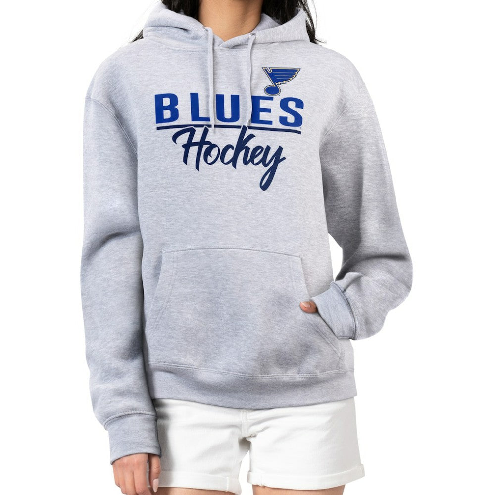 St. Louis Blues - G-III 4Her by Carl Banks Women's Team Sport Tri-Blend Fleece Hoodie Heather Gray