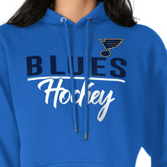 St. Louis Blues - G-III 4Her by Carl Banks Women's Team Sport Tri-Blend Fleece Hoodie Blue