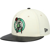 New Era - Boston Celtics Faux Leather Visor Two-Tone 59FIFTY Fitted Hat - White/Black