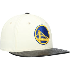 New Era - Golden State Warriors Faux Leather Visor Two-Tone 59FIFTY Fitted Hat - White/Black