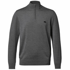 New York Jets Charles Tyrwhitt Merino Quarter-Zip Pullover Sweater Gray - NFL