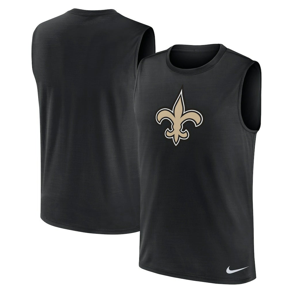 New Orleans Saints Blitz Legend Dri-FIT Muscle Tank Top Black - Nike