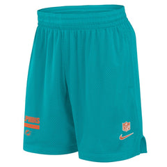 Miami Dolphins 2024 Sideline Performance Mesh Shorts Aqua - Nike