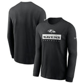 Baltimore Ravens Sideline Dri-FIT Long Sleeve T-Shirt Black - Nike