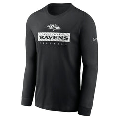 Baltimore Ravens Sideline Dri-FIT Long Sleeve T-Shirt Black - Nike