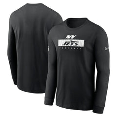 New York Jets Sideline Dri-FIT Long Sleeve T-Shirt Black - Nike