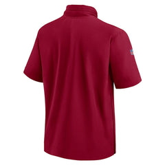 Washington Commanders 2024 Sideline Coach Short Sleeve Half-Zip Hoodie Jacket Burgundy - Nike
