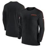 Cincinnati Bengals Sideline Coach UV Performance Long Sleeve T-Shirt Black - Nike