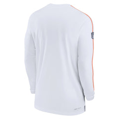 Denver Broncos Sideline Coach UV Performance Long Sleeve T-Shirt White - Nike