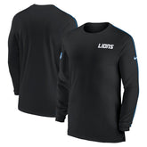 Detroit Lions Sideline Coach UV Performance Long Sleeve T-Shirt Black - Nike