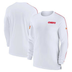 Kansas City Chiefs Sideline Coach UV Performance Long Sleeve T-Shirt White - Nike