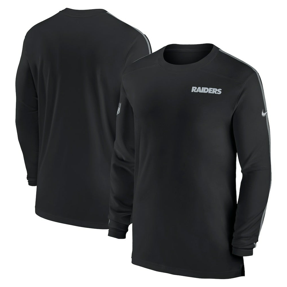 Las Vegas Raiders Sideline Coach UV Performance Long Sleeve T-Shirt Black - Nike