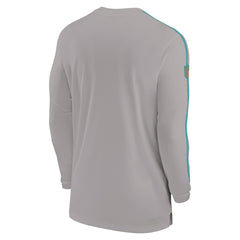 Miami Dolphins Sideline Coach UV Performance Long Sleeve T-Shirt Gray - Nike