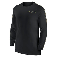 New Orleans Saints Sideline Coach UV Performance Long Sleeve T-Shirt Black - Nike