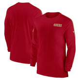 San Francisco 49ers Sideline Coach UV Performance Long Sleeve T-Shirt Scarlet - Nike