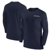 Seattle Seahawks Sideline Coach UV Performance Long Sleeve T-Shirt College Navy - Nike