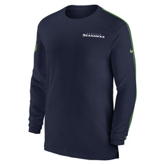 Seattle Seahawks Sideline Coach UV Performance Long Sleeve T-Shirt College Navy - Nike