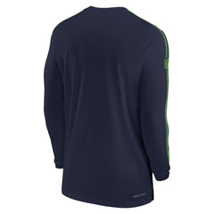 Seattle Seahawks Sideline Coach UV Performance Long Sleeve T-Shirt College Navy - Nike