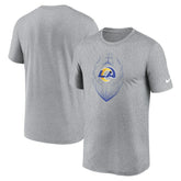 Los Angeles Rams Primetime Legend Icon Performance T-Shirt Heather Gray - Nike