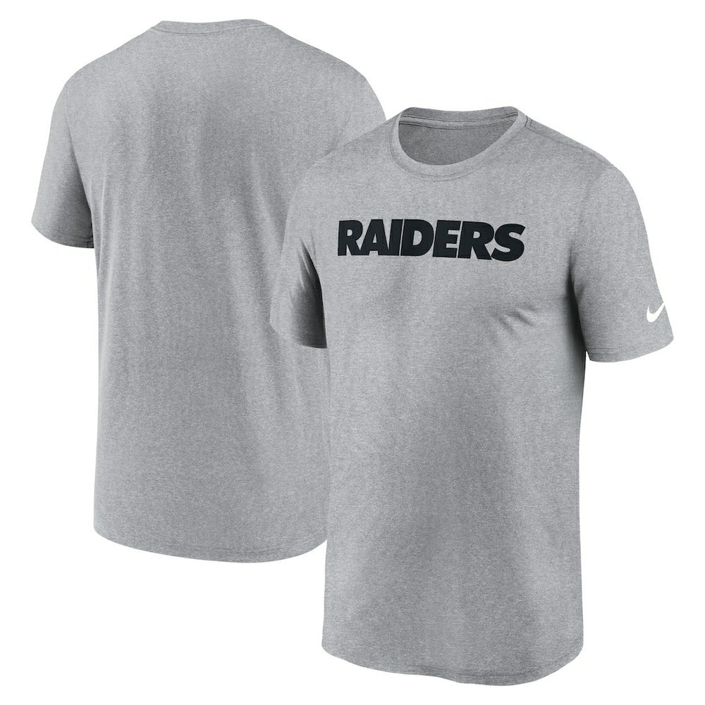 Las Vegas Raiders Primetime Legend Wordmark Performance T-Shirt Heather Gray - Nike