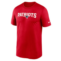New England Patriots Primetime Legend Wordmark Performance T-Shirt Red - Nike