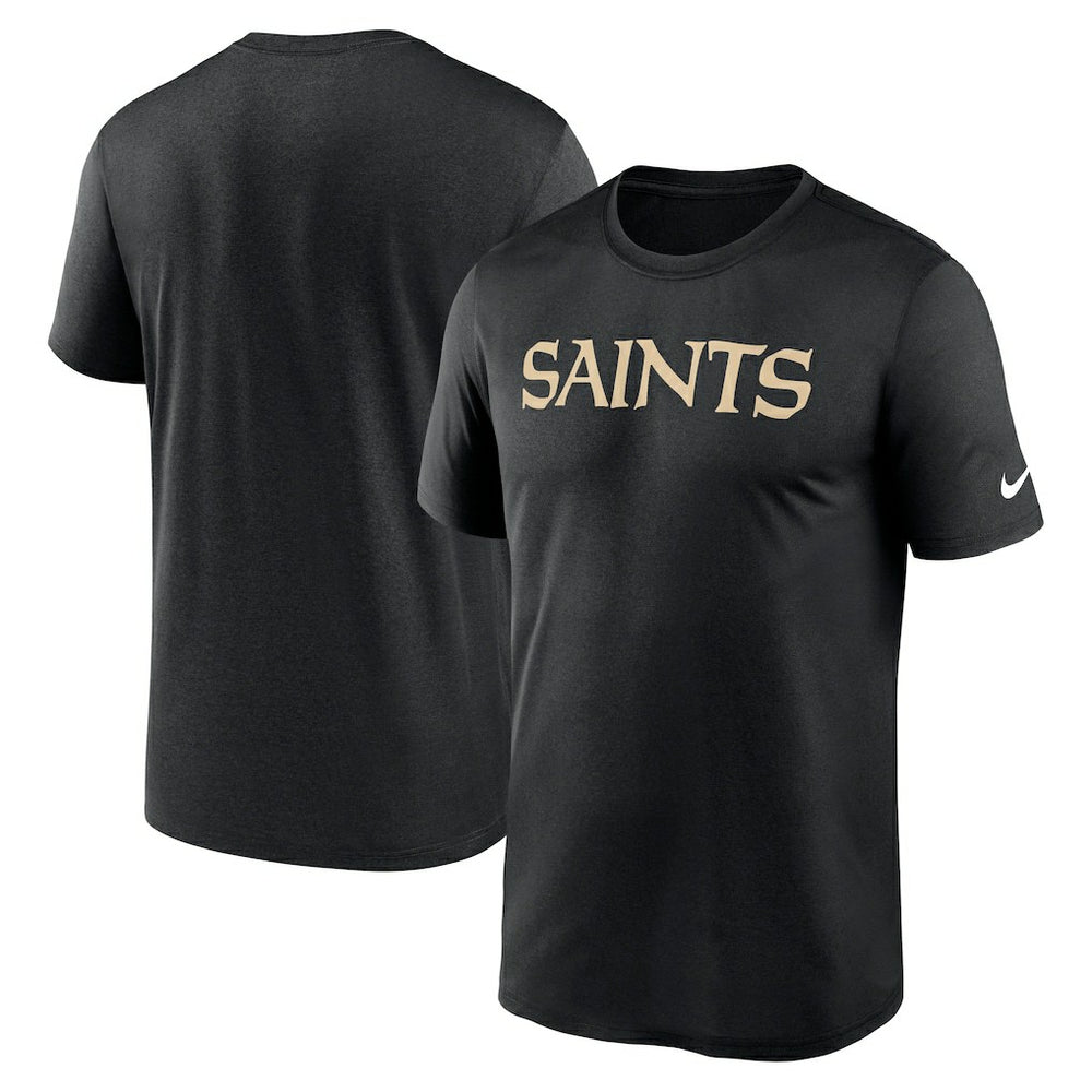 New Orleans Saints Primetime Legend Wordmark Performance T-Shirt Black - Nike
