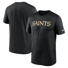 New Orleans Saints Primetime Legend Wordmark Performance T-Shirt Black - Nike