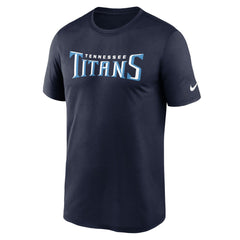 Tennessee Titans Primetime Legend Wordmark Performance T-Shirt Navy - Nike