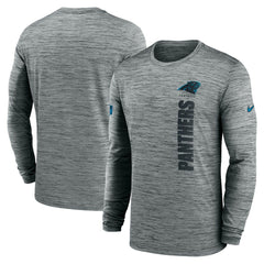 Carolina Panthers Sideline Velocity Dri-FIT Long Sleeve T-Shirt Gray - Nike