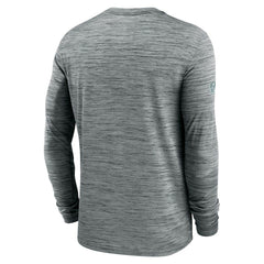 Philadelphia Eagles Sideline Velocity Dri-FIT Long Sleeve T-Shirt Gray - Nike