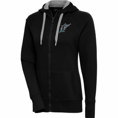 Florida Marlins Antigua Women's Cooperstown Collection Victory Raglan Full-Zip Hoodie for sale