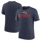 New England Patriots Blitz Tri-Blend T-Shirt Heather Navy - Nike