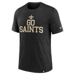 New Orleans Saints Blitz Tri-Blend T-Shirt Heather Black - Nike