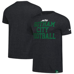 New York Jets Blitz Tri-Blend T-Shirt Heather Black - Nike