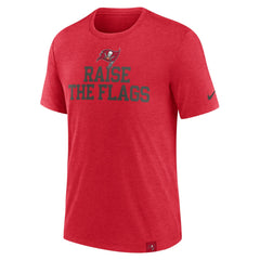 Tampa Bay Buccaneers Blitz Tri-Blend T-Shirt Heather Red - Nike