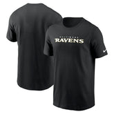 Baltimore Ravens Primetime Wordmark Essential T-Shirt Black - Nike