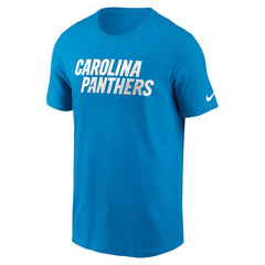 Carolina Panthers Primetime Wordmark Essential T-Shirt Blue - Nike