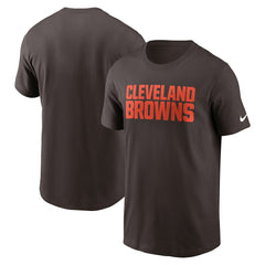 Cleveland Browns Primetime Wordmark Essential T-Shirt Brown - Nike