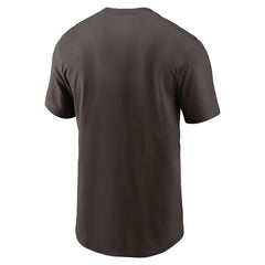 Cleveland Browns Primetime Wordmark Essential T-Shirt Brown - Nike