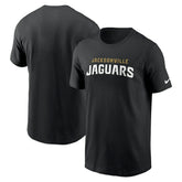 Jacksonville Jaguars Primetime Wordmark Essential T-Shirt Black - Nike