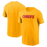 Kansas City Chiefs Primetime Wordmark Essential T-Shirt Gold - Nike