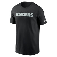 Las Vegas Raiders Primetime Wordmark Essential T-Shirt Black - Nike