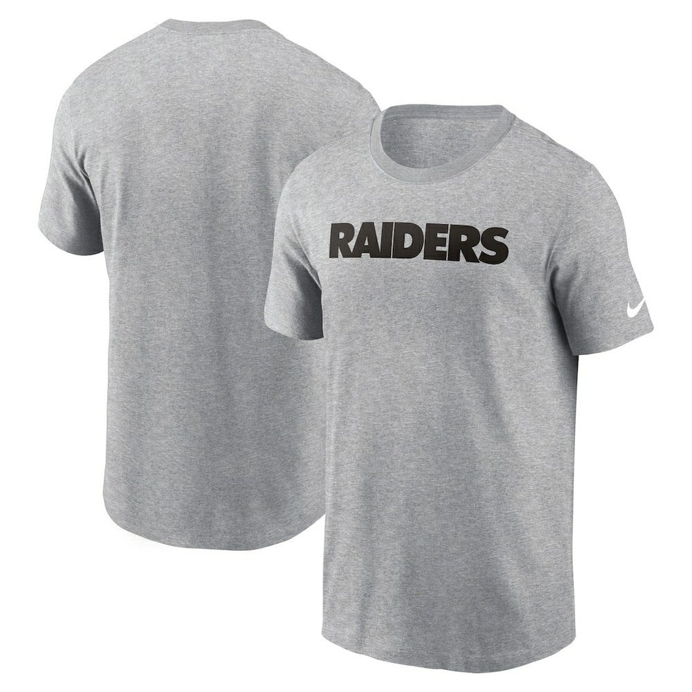 Las Vegas Raiders Primetime Wordmark Essential T-Shirt Heather Gray - Nike