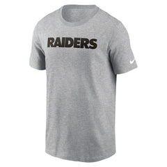Las Vegas Raiders Primetime Wordmark Essential T-Shirt Heather Gray - Nike
