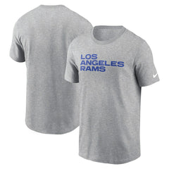 Los Angeles Rams Primetime Wordmark Essential T-Shirt Heather Gray - Nike